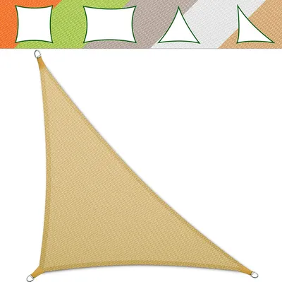 Produktbild von Wasserabweisendes Sonnensegel UV Schutz Testnote 1.4 viele Farben Sand 5x5x7 m