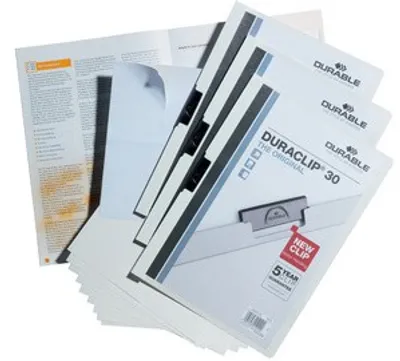 Produktbild von DURABLE Bewerbungsset DURACLIP® PROFI 30 A4, 258602 weiß