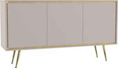 Produktbild von Kommode TORI TR-01 mit 3 Türen Sideboard 150 cm Mehrzweckschrank Anrichte Highboard SoftClose Push-to-Open Modern (Kaschmir)