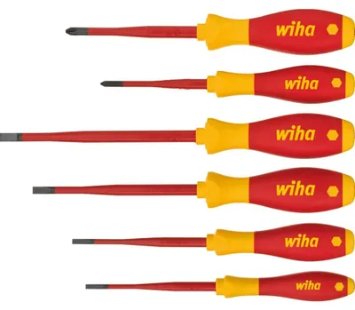 Produktbild von Schraubendreher Set SoftFinish® electric slimFix Schlitz, Phillips 6-tlg. (35389)