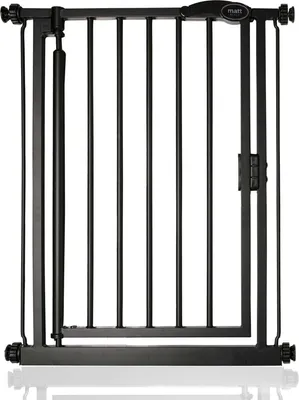 Zdjęcie produktu dla Samozamykająca się bramka na schody Safetots, 61 cm - 66,5 cm, czarna