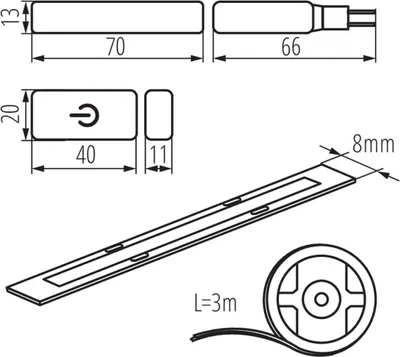 Produktbild von Kanlux LED-Streifen Set COB SET 3m=18W Dimmbar 26326