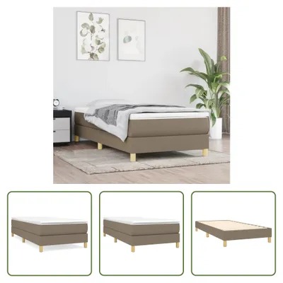Produktbild von The Living Store Bettgestell Taupe 100x200 cm Stoff