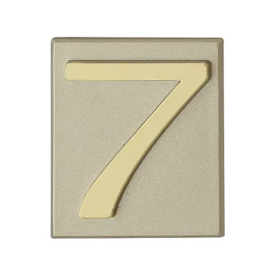 Produktbild von DOMINO Hausnummer Briefkasten Selbstklebend – 7 | 3D Türnummer Adressnummern Aufkleber | Hausnummern Klebend | Klebezahlen Wetterfest | Zahlen zum Aufkleben | Hausnummernschild | PCV | Olive