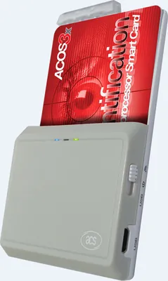Produktbild von ACS ACR3901U Smart-Card-Lesegerät Akku USB 2.0 Weiß (ACR3901U-S1ACSA)