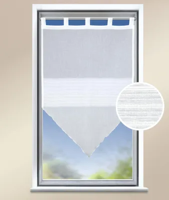 Produktbild von Spitzhänger "Mine" weiß (HxB) 90x60 cm - Scheibengardine von Albani