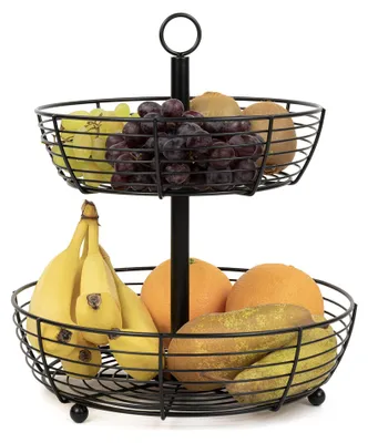 Image de Étagère à deux niveaux pour la présentation de fruits