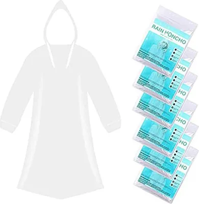 Produktbild von Regenponcho Einweg Regencape Festival Camping 6 Stück für Damen und Herren