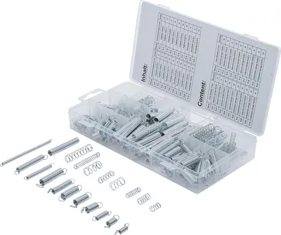 Immagine prodotto di Assortimento di molle | molle di trazione e compressione | 200 pezzi.