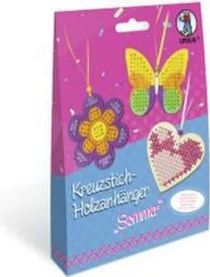 Produktbild von URSUS 3 Kreuzstich-Holzanhänger "Sommer"