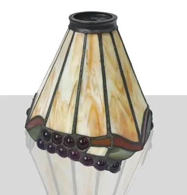 Tiffany-Lampenschirm, Buntglas Trauben, 18 cm, Doppelnutzung