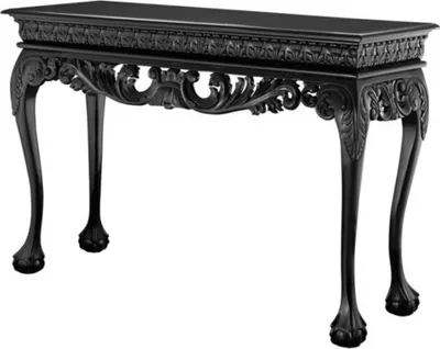 Produktbild von Casa Padrino Luxus Mahagoni Konsole Schwarz 152 x 52 x H. 101 cm - Luxus Kollektion