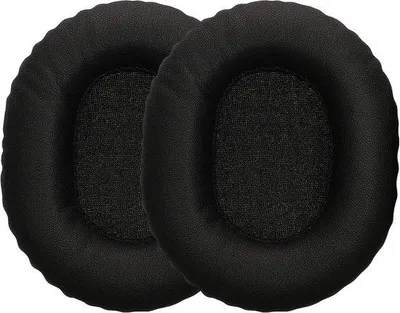 Productafbeelding van 2x Vervangende Oorkussens voor Over-Ear Hoofdtelefoons - Zwart Kunstleer en Schuim
