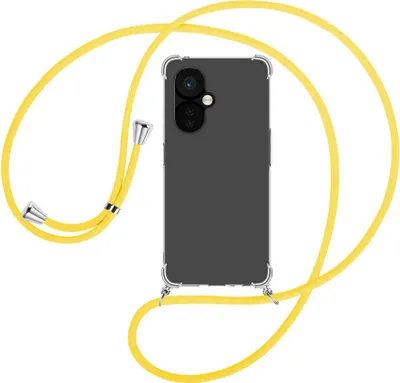 Produktbild von Handykette Backcover-Schutzhülle mit Band (Metall silberfarben) für OnePlus Nord CE 3 5G (6.7'') - gelb