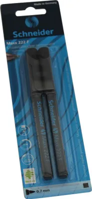 Produktbild von Schneider Universalmarker permanent Maxx 222F Blisterkarte mit 2 Stück, schwarz