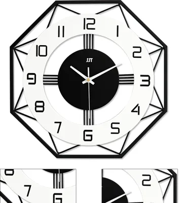 Produktbild von Wanduhr ,  35 cm, geräuschlose Wanduhr, Metall Wanduhr für die Dekoration zu Hause, Küche, Schlafzimmer
