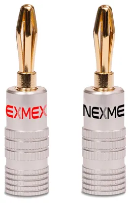 Produktbild von Bananenstecker 4mm² High End Bananas NEXMEX Stecker Kabel bis 6mm² 24K vergoldet