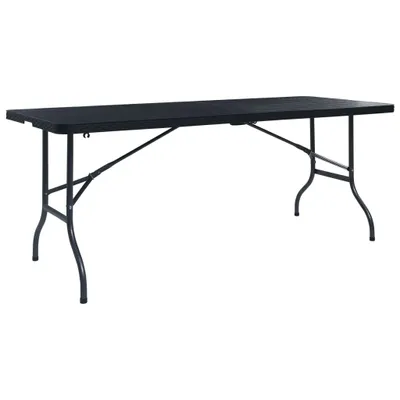 Produktbild von Gartentisch klappbar aus HDPE 180 x 72 x 72 cm in Schwarz