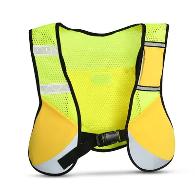 Produktbild von Multifunktionale Reflektor-Weste, für Radfahren, Laufen, Wandern, Nachtaktivität, Gelb, Sicherheitskleidung