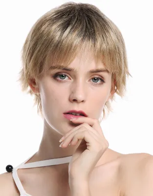 Produktbild von WIG ME UP Perücke kurz wild gesträhnt Schwarz Blond GFW3502-2T19-22