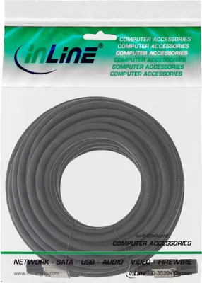 Immagine prodotto di InLine - Cavo patch - da RJ-45 (M) avvitabile a RJ-45 (M) avvitabile - 15,0 m - 7,6 mm - UTP - CAT 6a - senza alogeni, senza