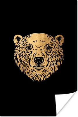 Produktbild von MuchoWow® Poster Bär - Tier - Design 80x120 cm - Papierdruck