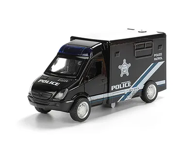 Produktbild von DIENSTWAGEN mit Licht Sound Rückzug Motor 1:38 Bus Modellauto Modell Auto Spielzeugauto Spielzeug Geschenk Polizei 05 (Police-Schwarz)