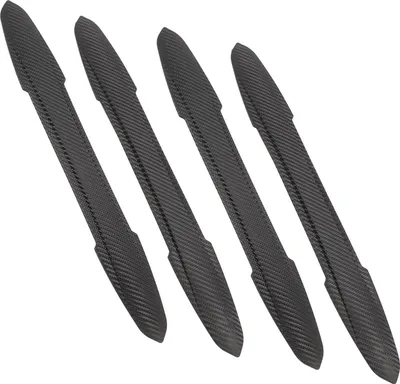 Produktbild von 4PCS Stoßstangenschutzleiste Kohlefasermuster Strukturiert 43cm Länge Kratzschutzverkleidung Universal für Auto