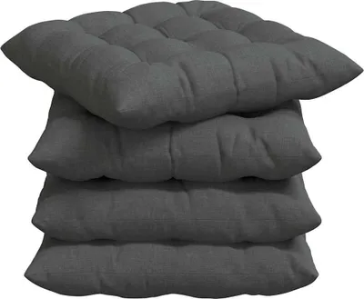 Produktbild von vidaXL Sitzkissen 4 pcs Dunkelgrau 40 x 40 x 6 cm Stoff