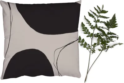 Produktbild von MuchoWow® Zierkissen Sofakissen Wohnzimmer Dekokissen 40x40 cm Pastell - Schwarz - Minimalismus - Foto Kissen - Schlafzimmer Dekoration