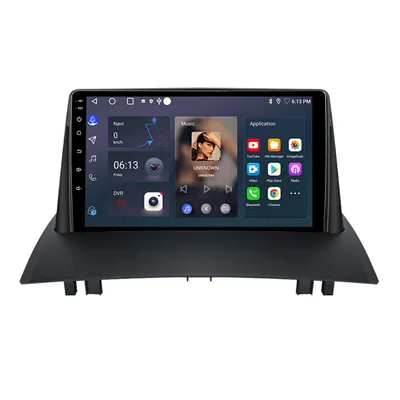 Obrázek produktu pro Android autorádio 9 palců 64 GB pro Renault Megane 2 2002–2009 s CarPlay a Android Auto navigací a Bluetooth