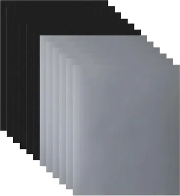 Produktbild von 12-teiliges Profi Schleifpapier Set 280 x 210 mm, Körnungen 1000 bis 5000, Nass- und Trockenschliff für Auto, Metall, Holz, Lack, Wände und Glas
