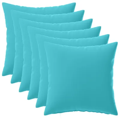 Productafbeelding van vidaXL Kussenhoezen, 6 stuks, HEERLEN, turquoise, 40 x 40 cm, polyester