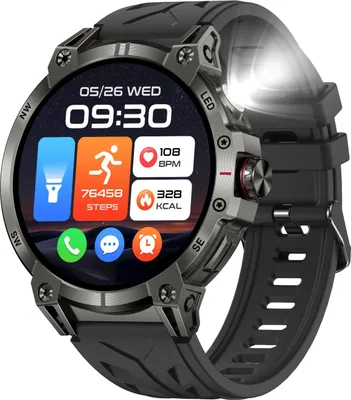 Image de INF Montre Intelligente Multifonctionnelle - Suivi Santé et Activité - Lot de 1 Le noir