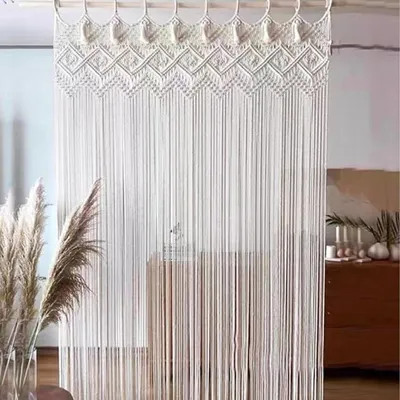 Produktbild von PromoHome® Boho Makramee Wandbehang Vorhang 190 cm Baumwolle