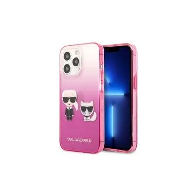 Zdjęcie produktu dla Karl Lagerfeld Klhcp13Ltgkcp Iphone 13 Pro / 13 6,1 Hardcase Różowy/Pink Gradient Ikonik Karl & Choupette