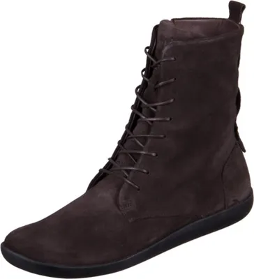 A single brown suede boot with laces, presented against a white background.