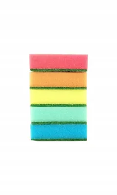 Produktbild von D.RECT - 5er Set Küchenschwamm, Topfschwamm, Zweiseitig Reinigungsschwamm 100x75x30mm Mehrzweck Putzschwamm MAXI