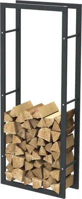 Obrázek produktu pro Bc-elec - HHWPF0004 Černý ocelový stojan na dřevo 150*60*25 cm, stojan na palivové dřevo, stojan na palivové dřevo.