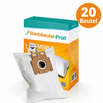 Produktbild von 20 Staubsaugerbeutel MSP KK passend für Miele Swing H1 Electro EcoLine Plus kompatibel mit Swirl M52 und Miele K/K, KI-generiertes Bild