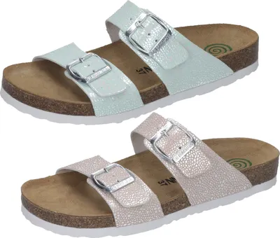Produktbild von Dr. Brinkmann 701474 Damen Pantoletten Clogs Naturform-Fußbett, Größe:42 EU, Farbe:Grün