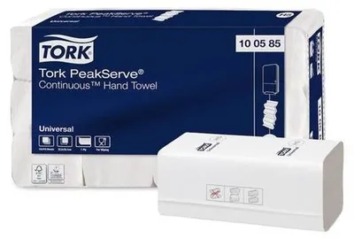 Obrázok produktu pre Papierové utierky, H5 systém, 1 vrstvové, Universal, TORK "PeakServe", biele