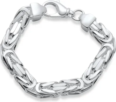 Produktbild von JEWLIX Königsarmband massiv Herren 925er Silber 10 mm - 21cm 23cm 25cm