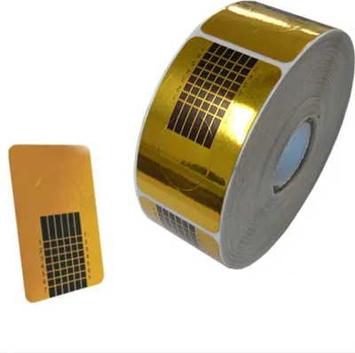 Produktbild von Agora-Tec® Nailart NagelDesign Nagelmodellage AT-Square-Gold Modellierschablonen-500