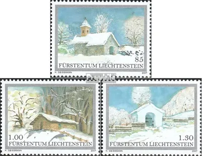 Produktbild von Briefmarken Liechtenstein 2007 Mi 1461-1463 (kompl.Ausg.) gestempelt Weihnachten: Kapellen