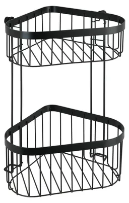 Immagine prodotto di WENKO Scaffale angolare a 2 livelli Classico WC per ospiti Scaffale per il bagno Scaffale per la doccia