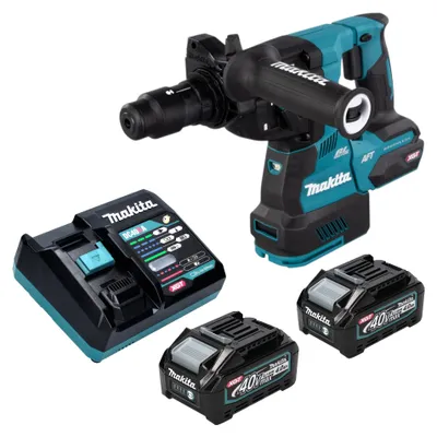 Immagine prodotto di Martello perforatore a batteria Makita HR 002 GM201 40 V max. 2,9 J SDS plus Brushless + 2 batterie da 4,0 Ah + caricabatterie