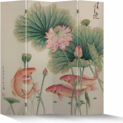 Image de Fine Asianliving Paravent Séparation de pièce Mur espagnol Room Divider Séparateur de pièce Protection visuelle Japonais Oriental Chinois L160xH180cm Toile imprimée double face Asiatique