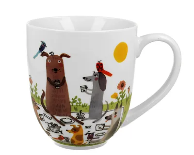 Produktbild von DUO Dogs World JUMBO XXL Becher 1000 ml DOGS PICNIC, New Bone China Porzellan