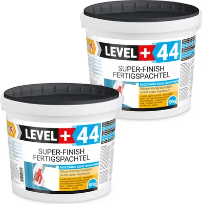 Produktbild von Super Finish Fertig Spachtelmasse 10+10kg Fugenspachtel Q1-Q4 Weiß Glätten Bad Küche Innenbereich RM44
